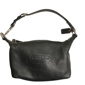 Coach vintage y2k black leather logo mini bag